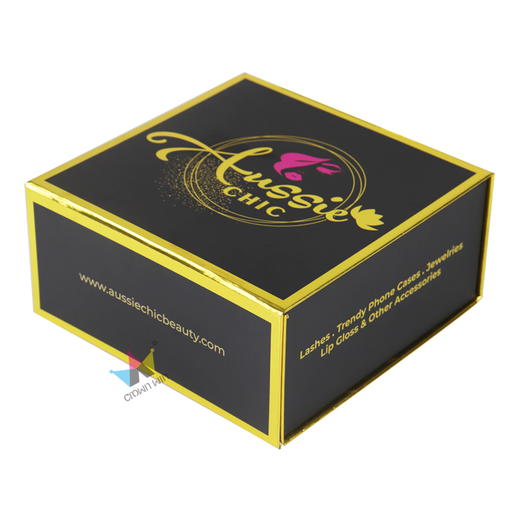 Customized Assorted Textured Matt Art Paper Foldable magnetic Candle Gift box with inserts Candle Packaging Boxes with black r