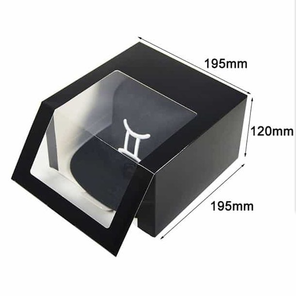 Baseball Cap Hat Paper Color Box Custom Your Logo Snapcap Box Storage Display Boxes Wholesale with Window Packaging for Shipping