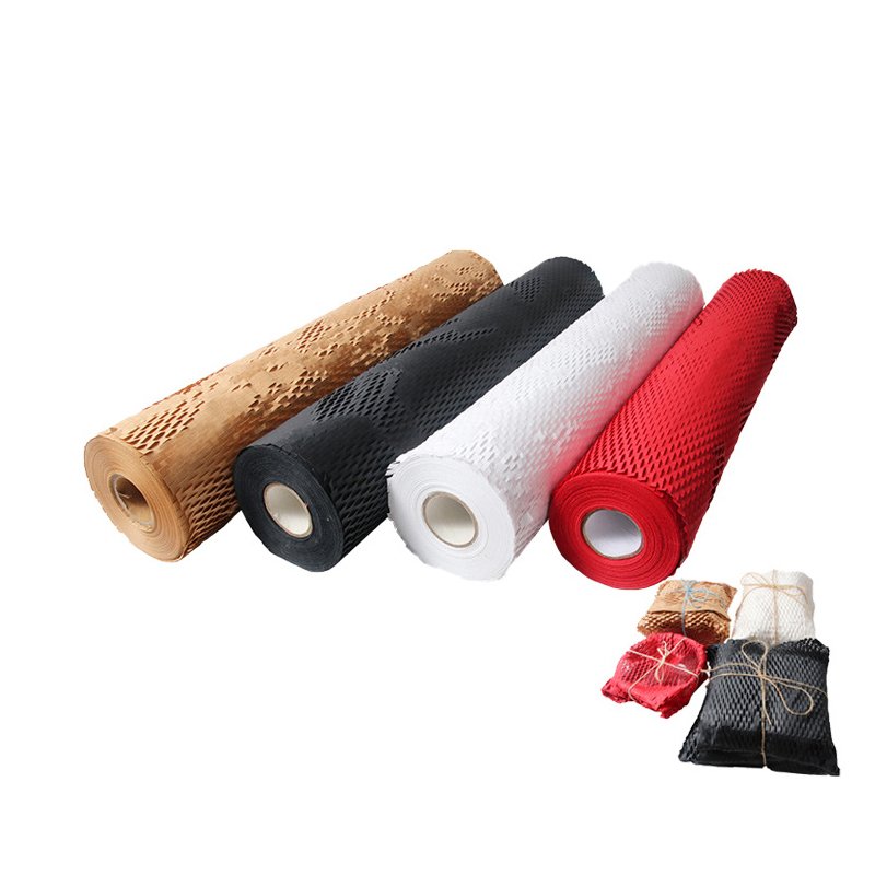 2024 factory biodegradable honeycomb paper packaging for fragile bottle gifts crafts protective shipping cushion packing