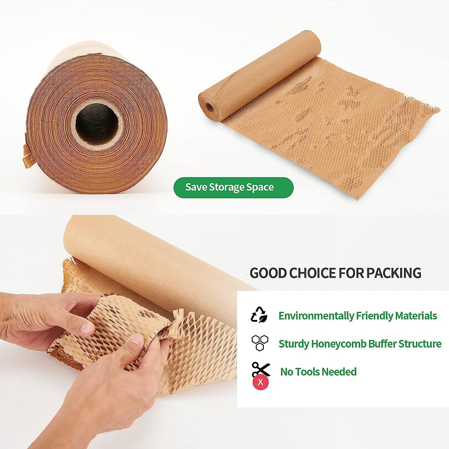 2024 factory biodegradable honeycomb paper packaging for fragile bottle gifts crafts protective shipping cushion packing