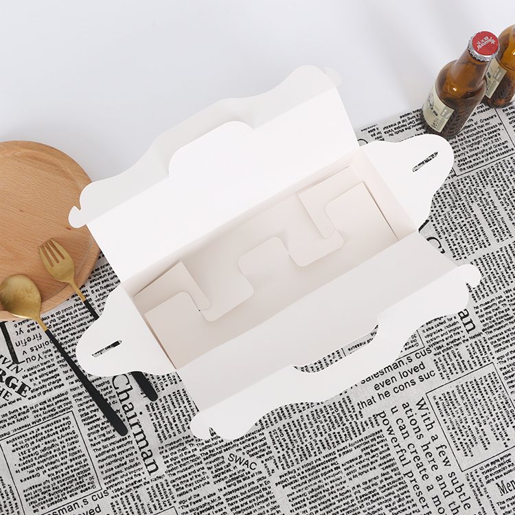 Customizable Foldable Paper Gift Box for Bakery Items Cake Cookie Candy Packaging Handle Small Gable Food Packaging Boxes