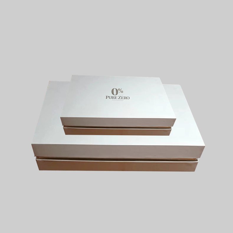 Custom Logo White Rigid Hard Case Cardboard Packaging Lid And Base Rigid Paper Gift Box