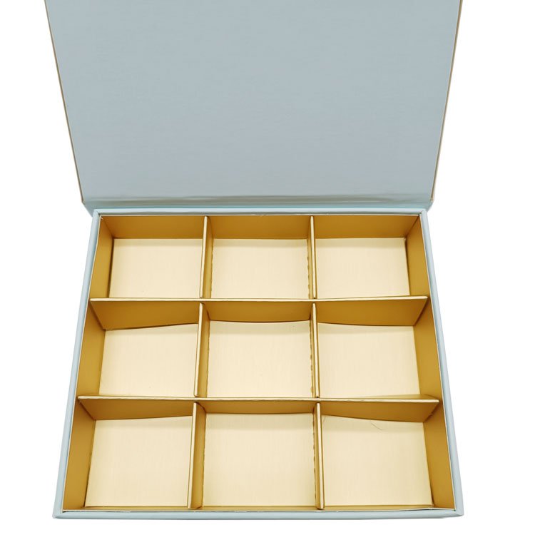 Eco-friendly Food Bonbons Truffles Giveaway Display Package Paper Chocolate Divider Packaging Box