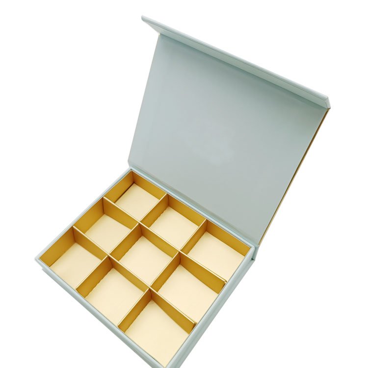 Eco-friendly Food Bonbons Truffles Giveaway Display Package Paper Chocolate Divider Packaging Box