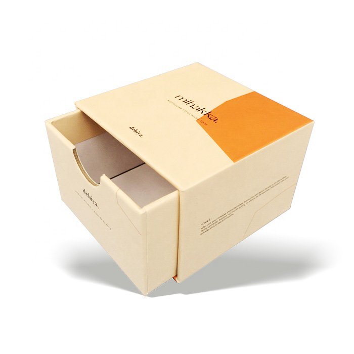 High Quality Luxury Packaging Recycled Sliding Cardboard Paper Packing Gift Drawer Brown Kraft Small Box For Cosmetic Eye Cream