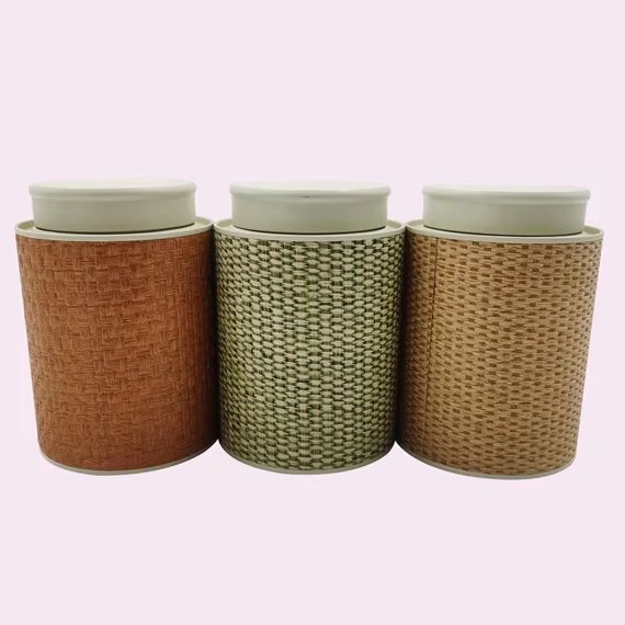 New design tea cardboard cans coffee powder paper composite canister with custom logo printing