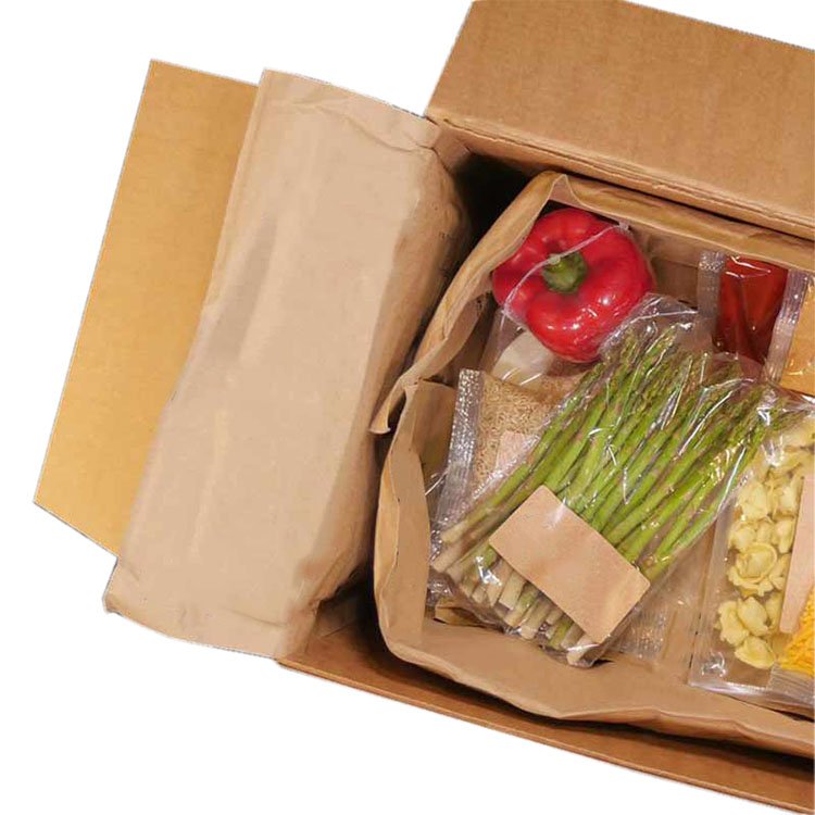 100% eco friendly recycled paper cotton box thermal Insulated liner for 72 hours cold chain or fragile packaging delivery