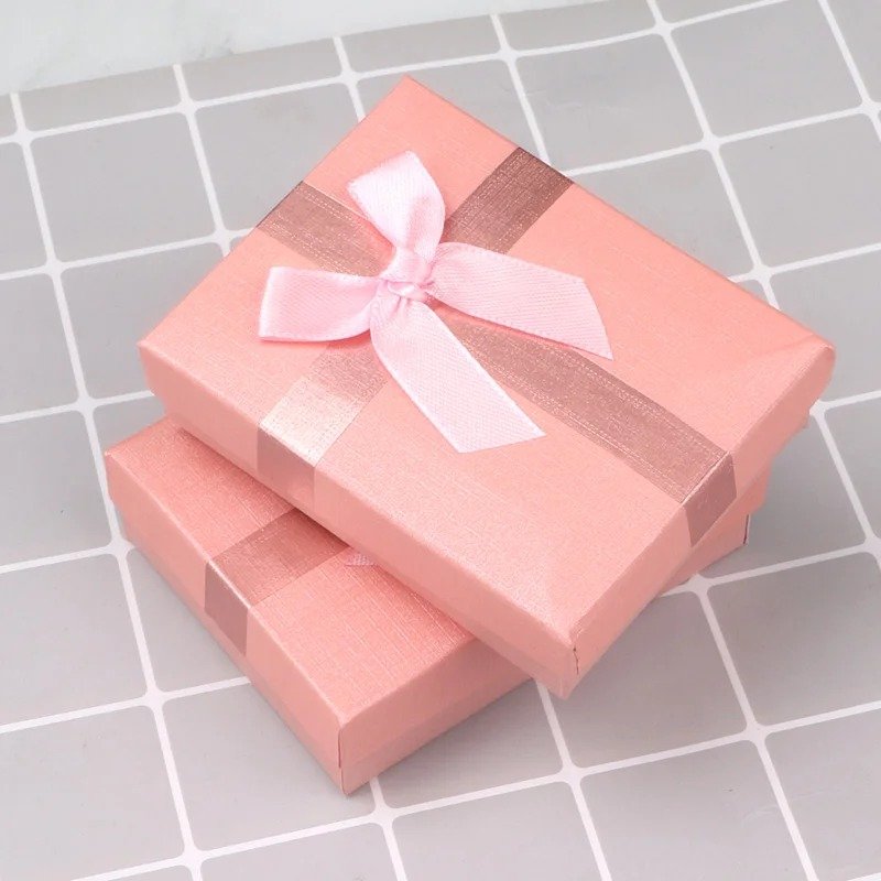 New Arrival Low Price Jewelry Packaging Box Cover Paper Jewelry Box With Bow