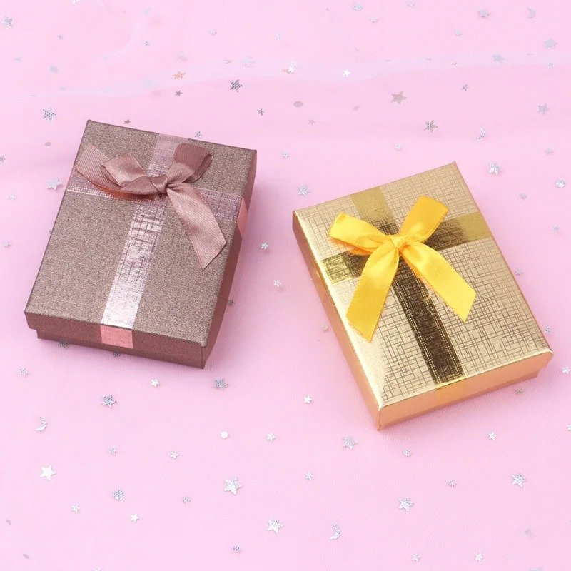 New Arrival Low Price Jewelry Packaging Box Cover Paper Jewelry Box With Bow