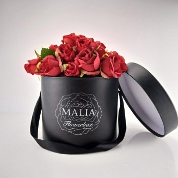 Paper Round Flower Box Paper Packaging Box with Handles Creative Paperboard Recyclable Gift & Craft Eco Friendly 300 Pcs Accept