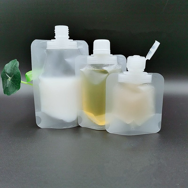 Squeeze Jelly Juice Lotion Cream Shampoo Cosmetics Drink Custom Refill Liquid Packaging Stand Up Spout Pouches Bag with Lid