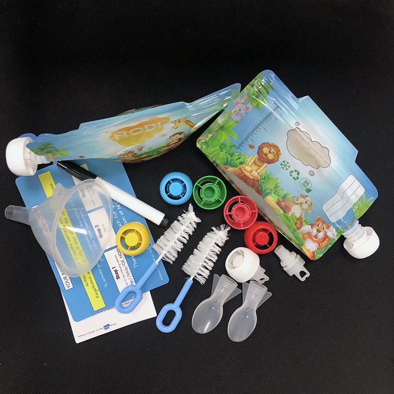 Squeeze Jelly Juice Lotion Cream Shampoo Cosmetics Drink Custom Refill Liquid Packaging Stand Up Spout Pouches Bag with Lid
