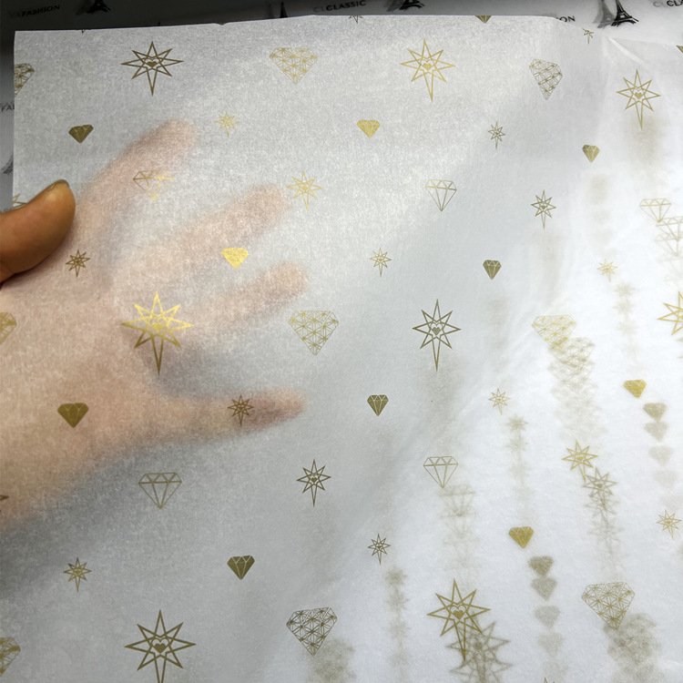 Personalized MG Tissue Paper Custom Printed Brand Logo Silk Paper Packaging wrapping sheets for Garment