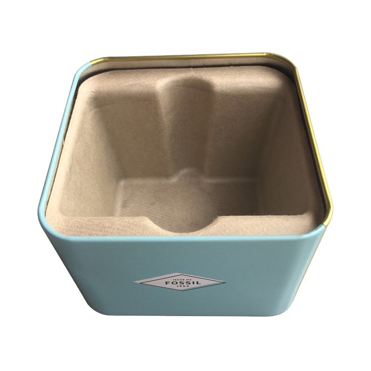 Biodegradable paper pulp trays wholesale luxury paper gift strap packaging watch box tray