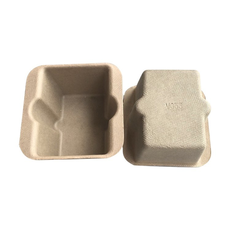 Biodegradable paper pulp trays wholesale luxury paper gift strap packaging watch box tray