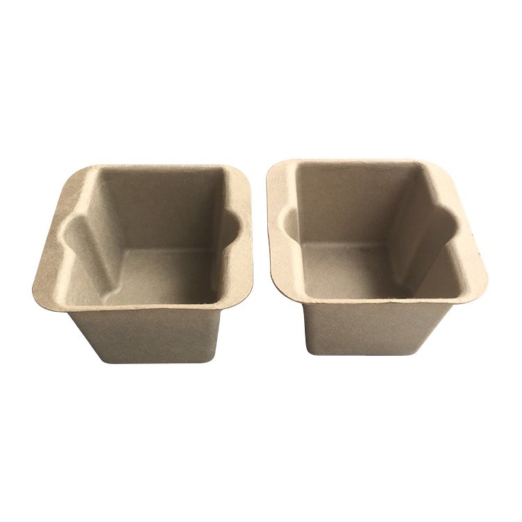 Biodegradable paper pulp trays wholesale luxury paper gift strap packaging watch box tray