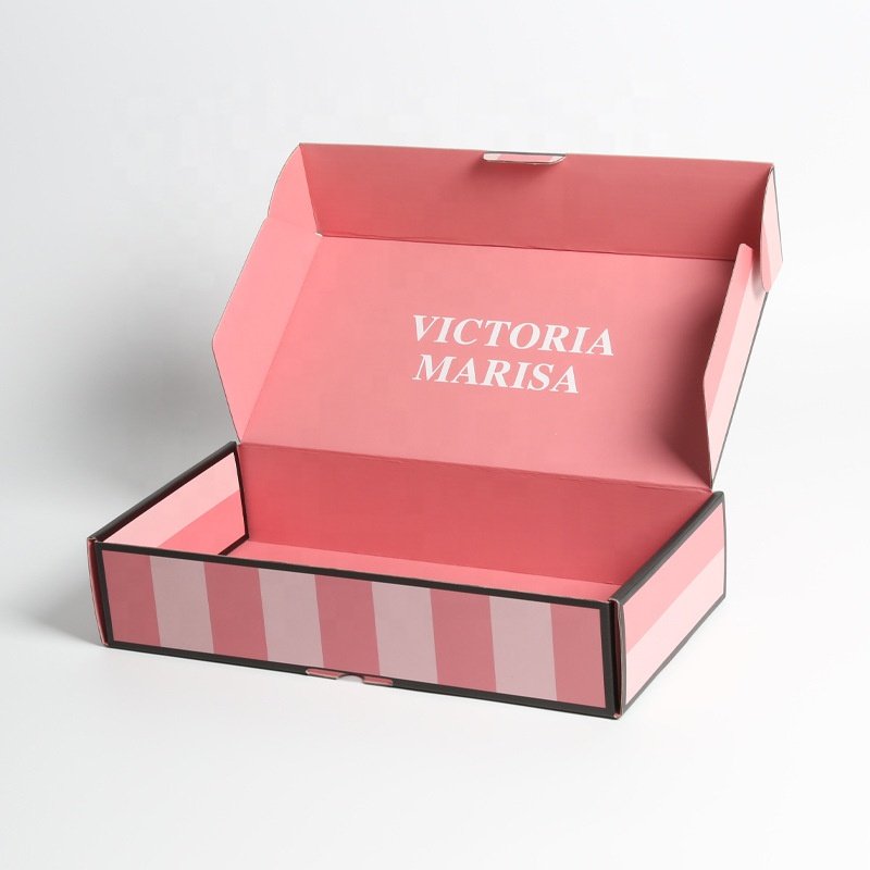 New Design ECO-Friendly Recyclable Kraft Paper Material Luxury Custom Printing Shipping Mailers Box Packaging Apparel Clothing
