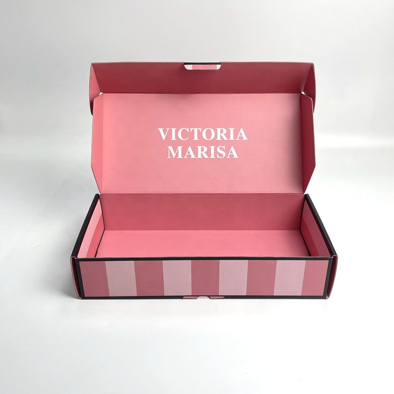 New Design ECO-Friendly Recyclable Kraft Paper Material Luxury Custom Printing Shipping Mailers Box Packaging Apparel Clothing