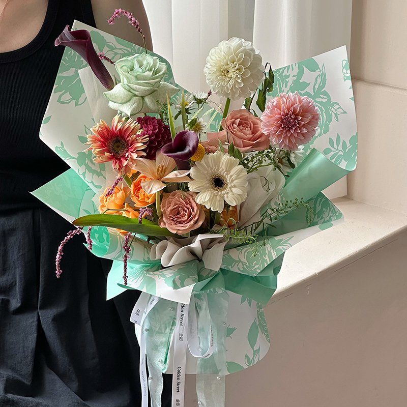 New design waterproof Korean flower wrapping paper florist floral bouquet wrapping paper for flower