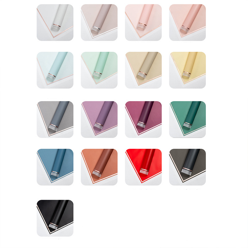 Waterproof floral material wrapping paper Gift moisture-proof special packaging Fashionable thickened packaging paper 57x57cm