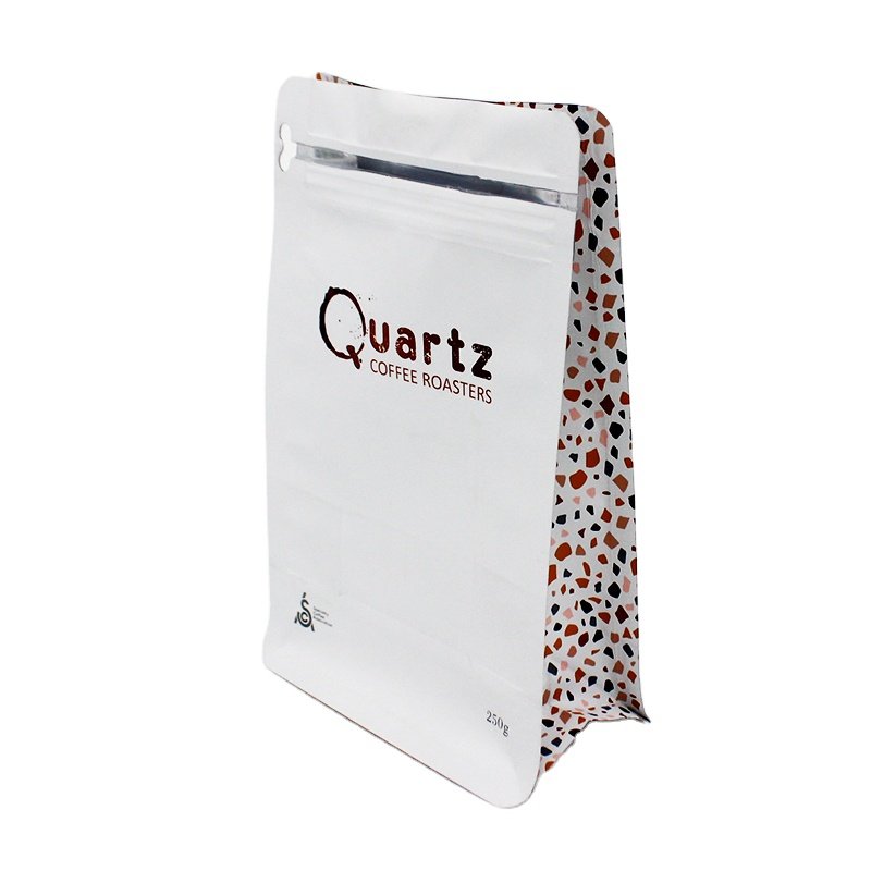 Custom Printed 250g 500g Eight Side Seal Coffee Pouch Coffee Packaging Bags Coffee Bags With Valve And Zipper