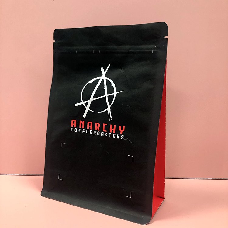 Custom Printed 250g 500g Eight Side Seal Coffee Pouch Coffee Packaging Bags Coffee Bags With Valve And Zipper