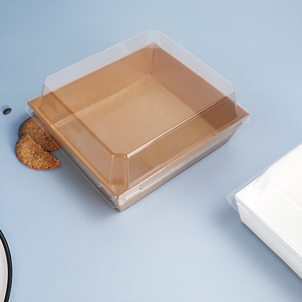 Pastry box for small desserts plastic dessert donuts take away clear plastic dessert box packaging