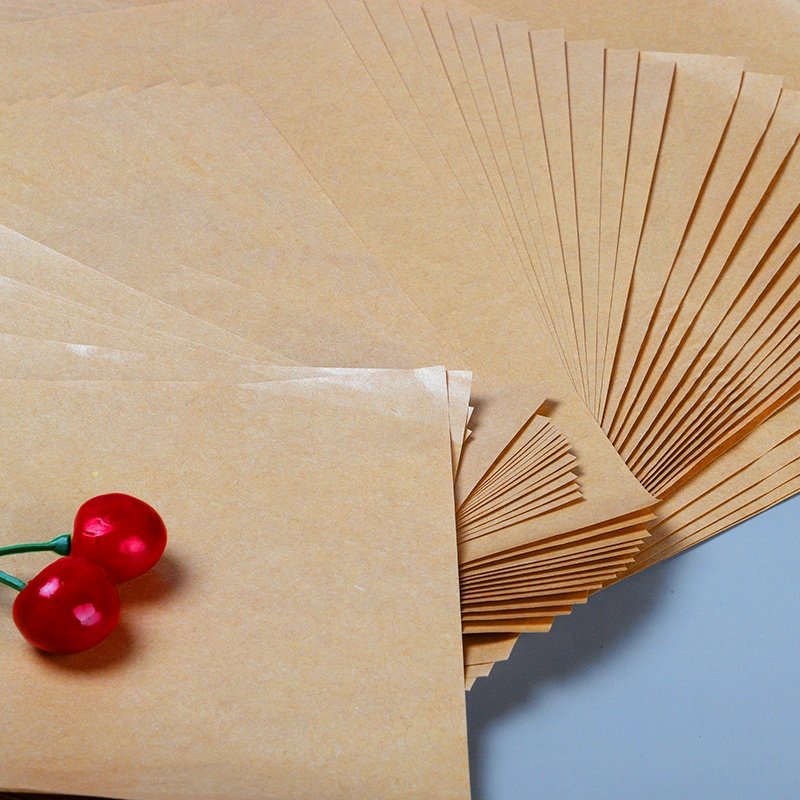 Factory wholesale custom pe coated greaseproof kraft paper food packaging for burger and meat wrapping paper