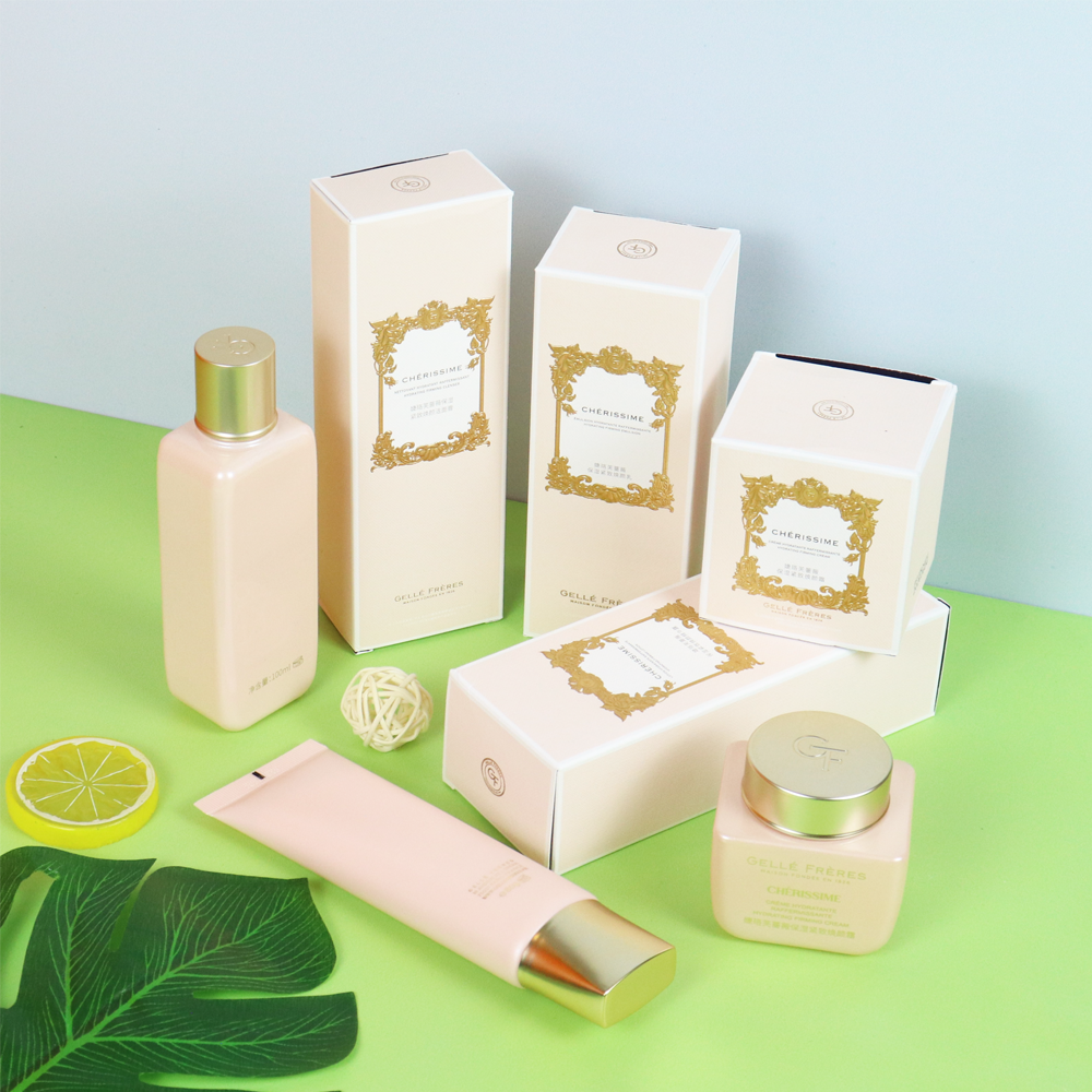 customized printing biodegradable elegant top tuck boxes cosmetic skincare perfumes bottles essential oil packaging paper box