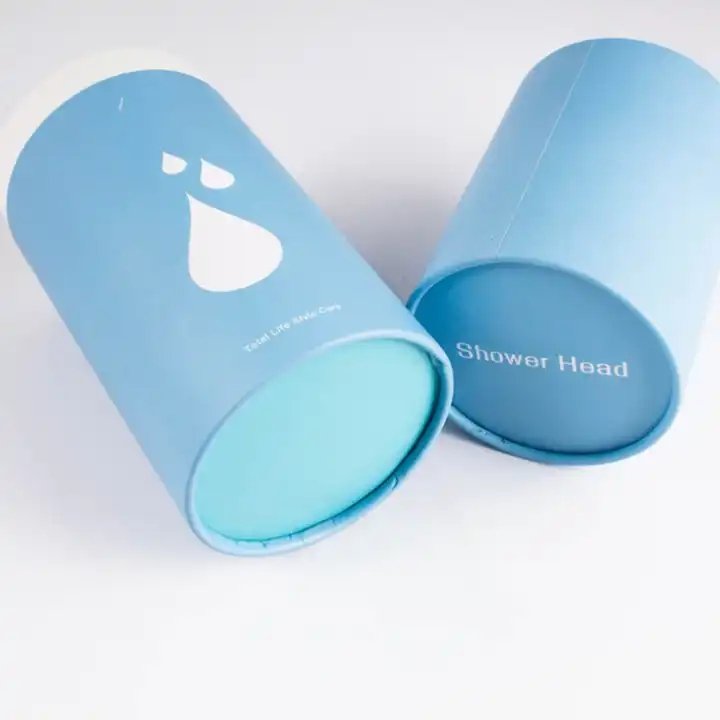 Custom Printed Paper Tube For Shower Head Packaging Paper Cylinder Box Eco Round Paper Containers
