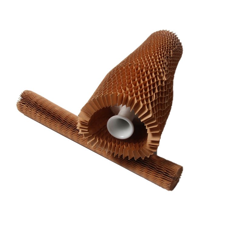 Environmentally Friendly Biodegradable Recyclable Glass Bottle Buffer Protection Honeycomb Kraft Paper Packaging Sleeve