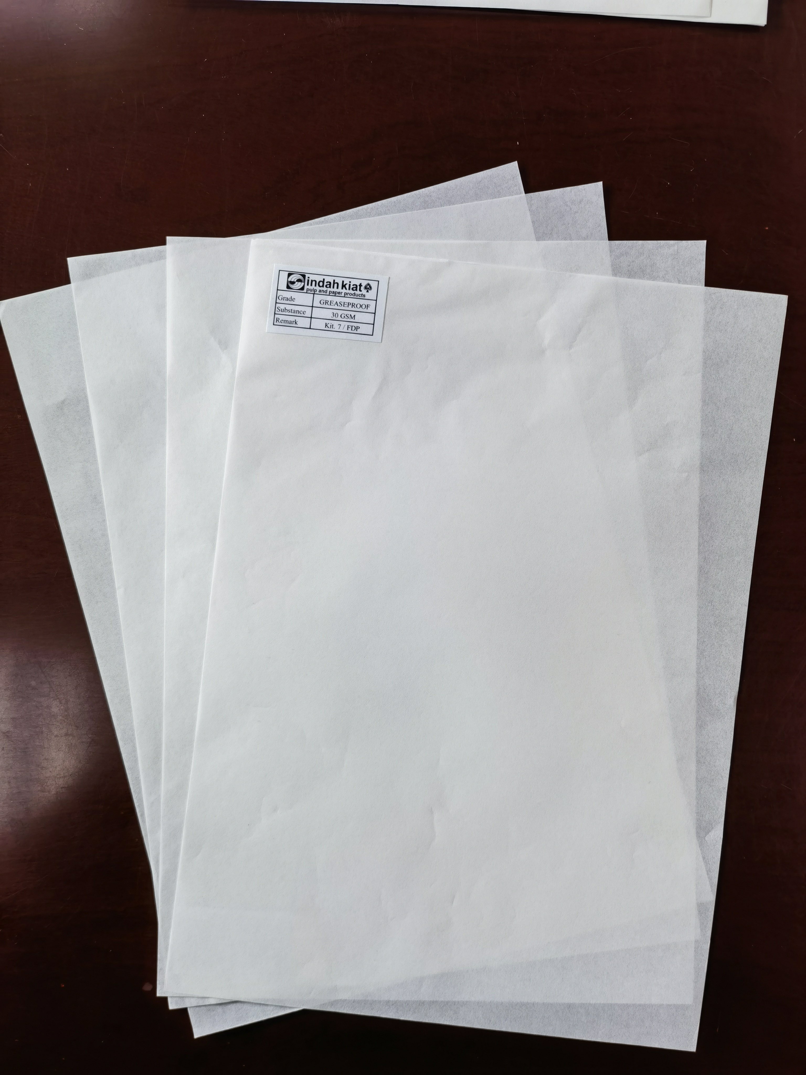 Greaseproof paper 28-50gsm custom size White Kraft Paper Packing Paper