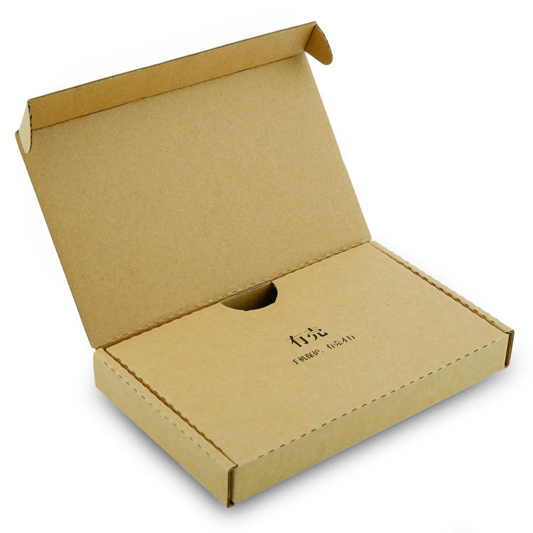 Custom Sturdy Kraft Paper Brown Rigid Cardboard Screen Protector Film Cell Phone 3C Electronic Products Packaging Box