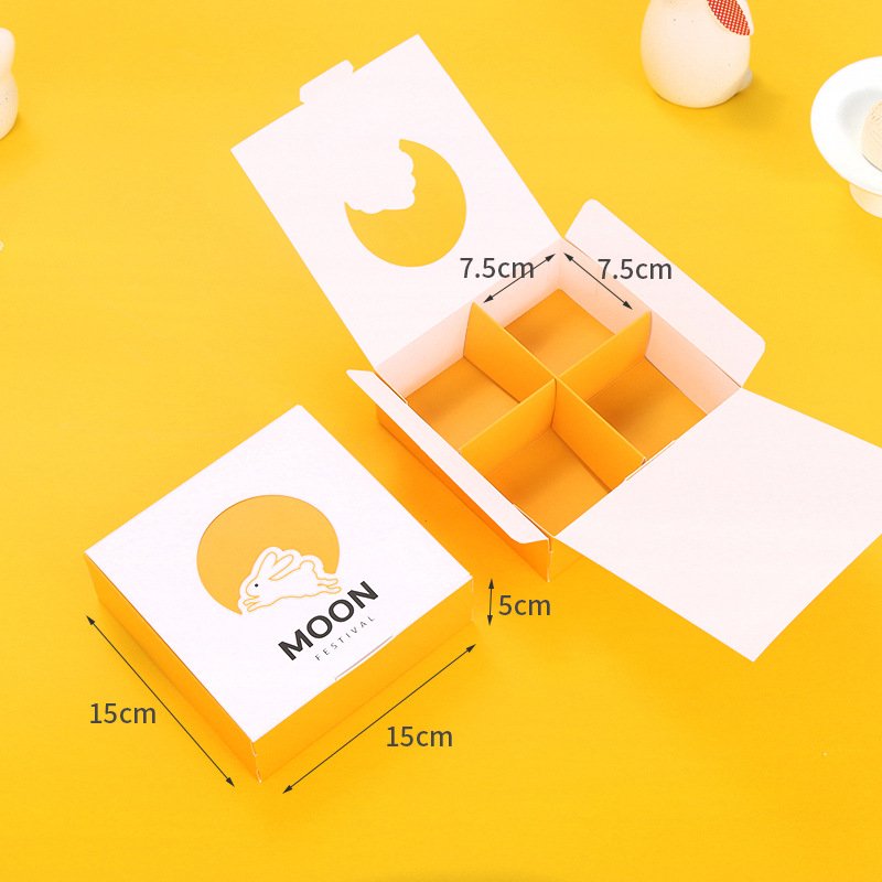 Custom Luxury Mooncake Gift Solid Cardboard Box Packaging Chocolate Macaroon Box With Paper Divider Tray
