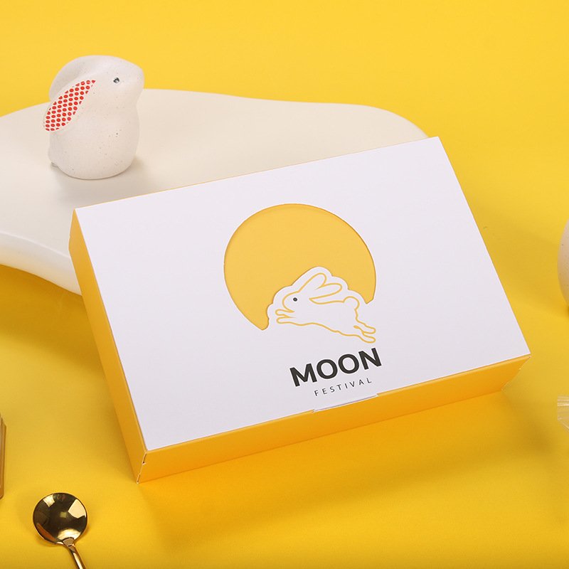 Custom Luxury Mooncake Gift Solid Cardboard Box Packaging Chocolate Macaroon Box With Paper Divider Tray
