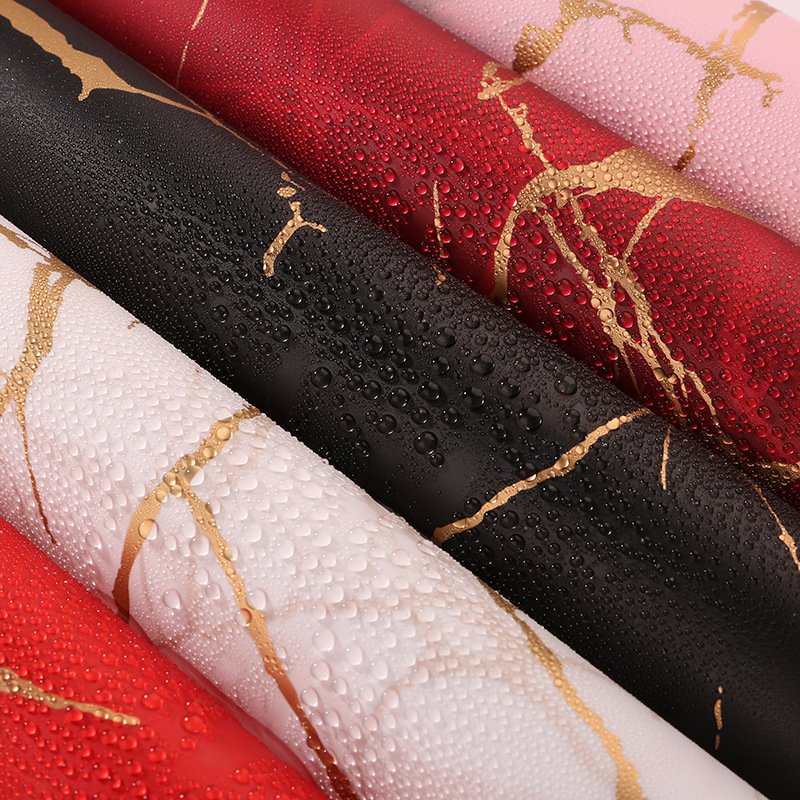 Marble pattern waterproof packaging wholesale Korean packaging paper custom bouquet flower packaging paper