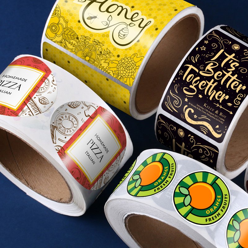 Custom Printed Waterproof Sticker Label Packaging