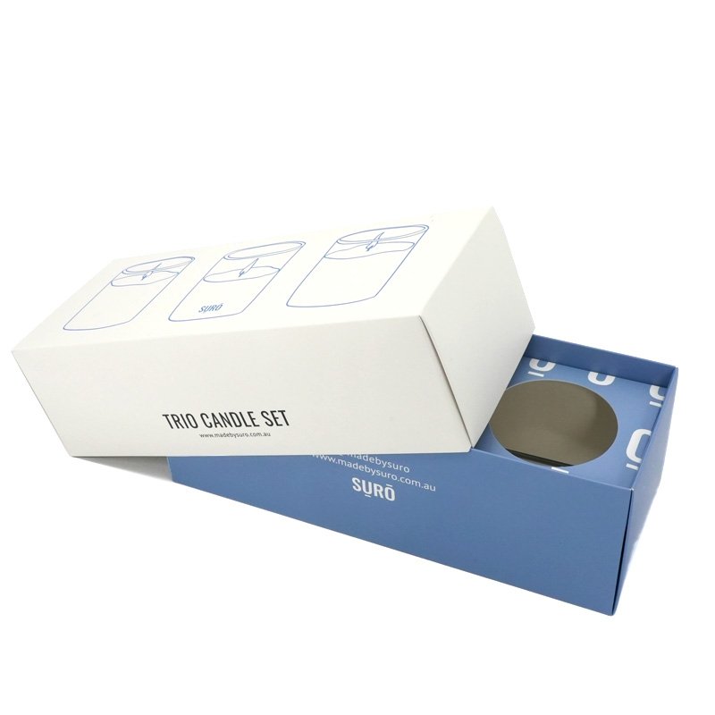 Wholesale Custom Design High Quality Luxury Lid Bottom Cardboard Candle Bottle Jar Box Paper Candle Boxes With Inserts