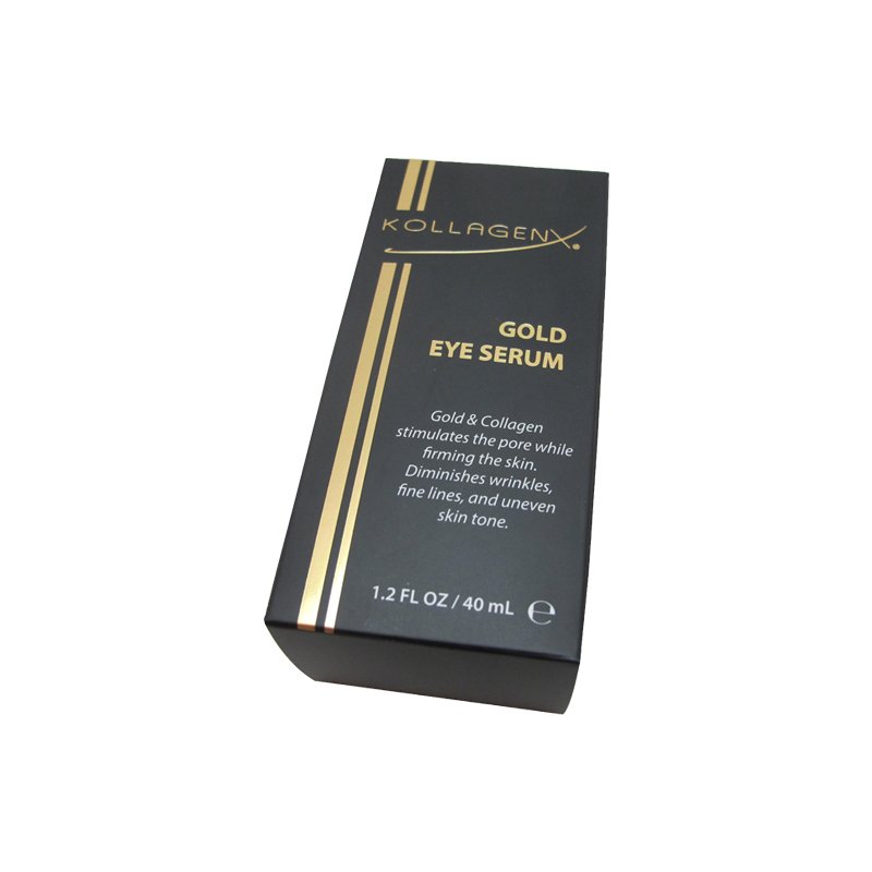 Factory Custom Packaging Box Printing Logo Gold Stamping Cosmetic Box for Eye Serum Face Cleaner