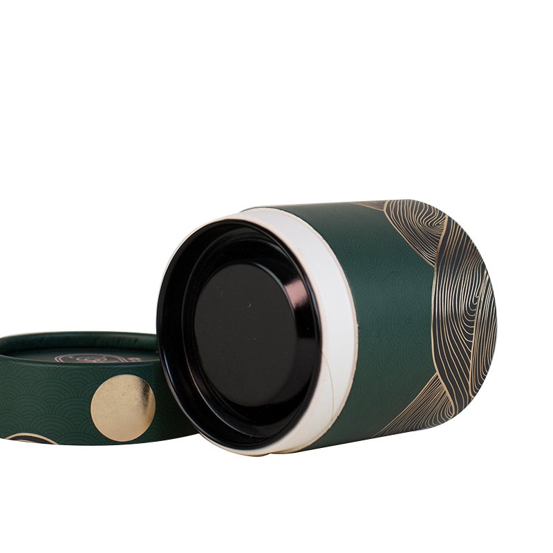 Custom Printing Biodegradable Cylinder Paper Cardboard Tea Canister Bags Gift Kraft Tube Box Packaging