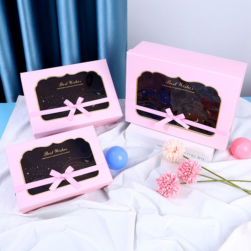 Gift box dolls packaging paper boxes with PVC window