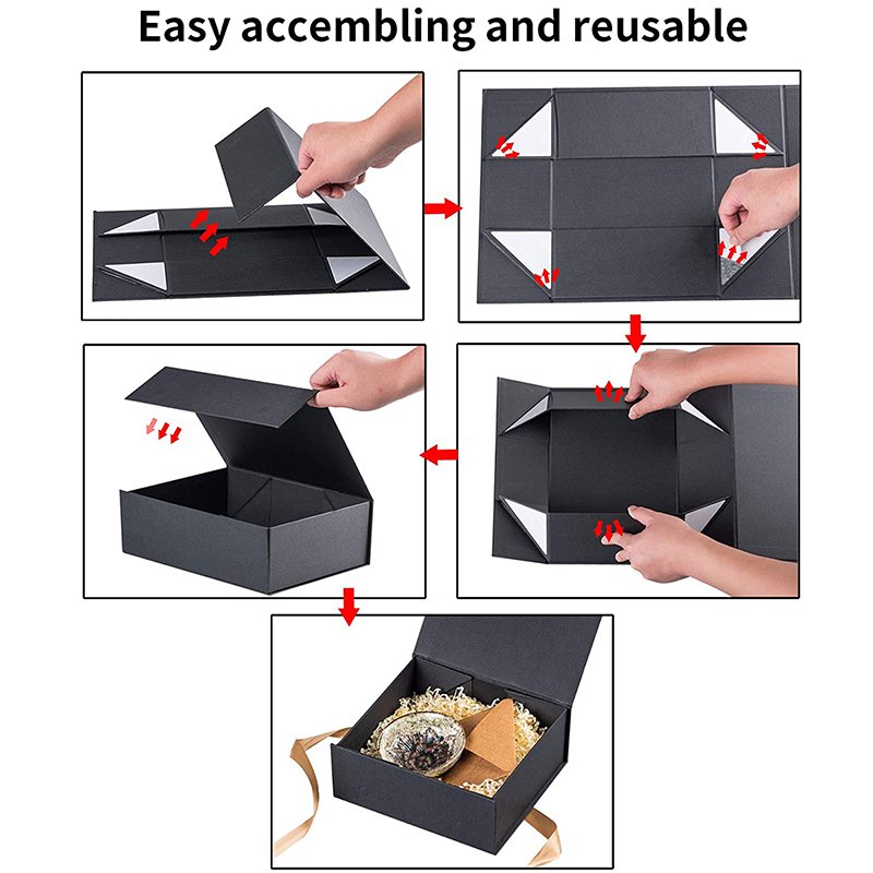 Customize Printing Logo Drawer Cardboard Product Packaging Sliding Paper With Insert rigid box paper box with ribbon