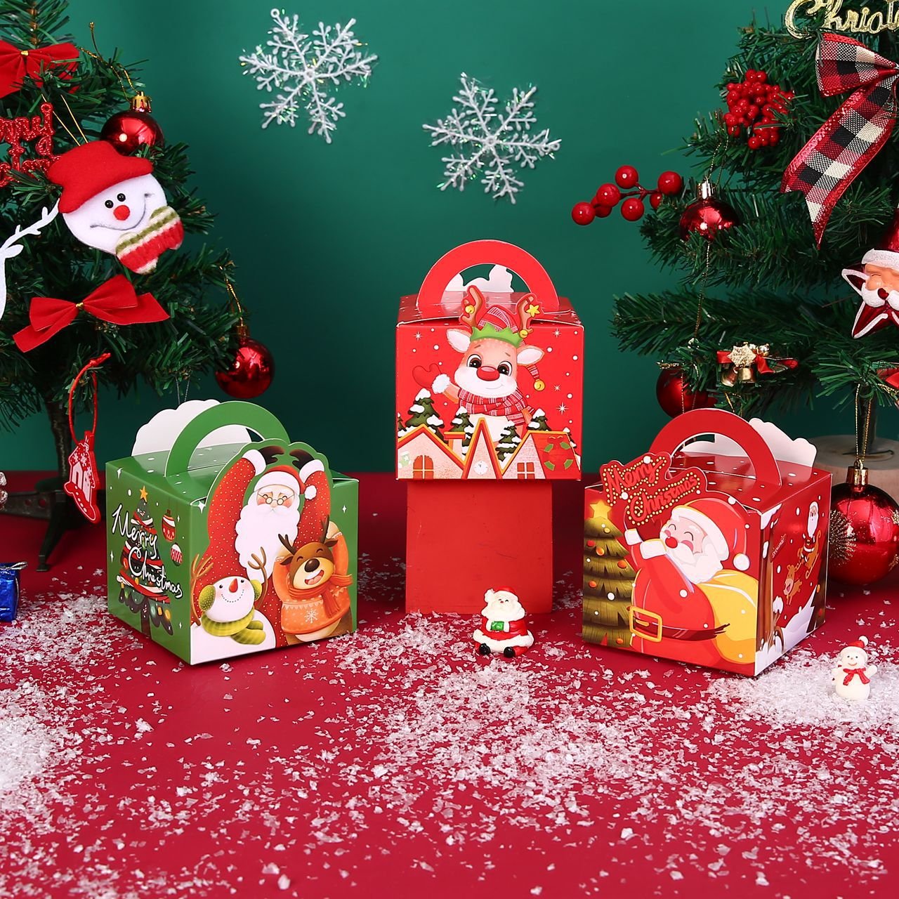 Christmas Cake Box Packaging Foldable Personalized Christmas Gift Box Set Packaging Luxury