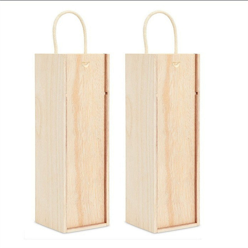 custom wooden wine gift box single for leather red wine set bottle packaging paper box fancy wine gift box logo packing design