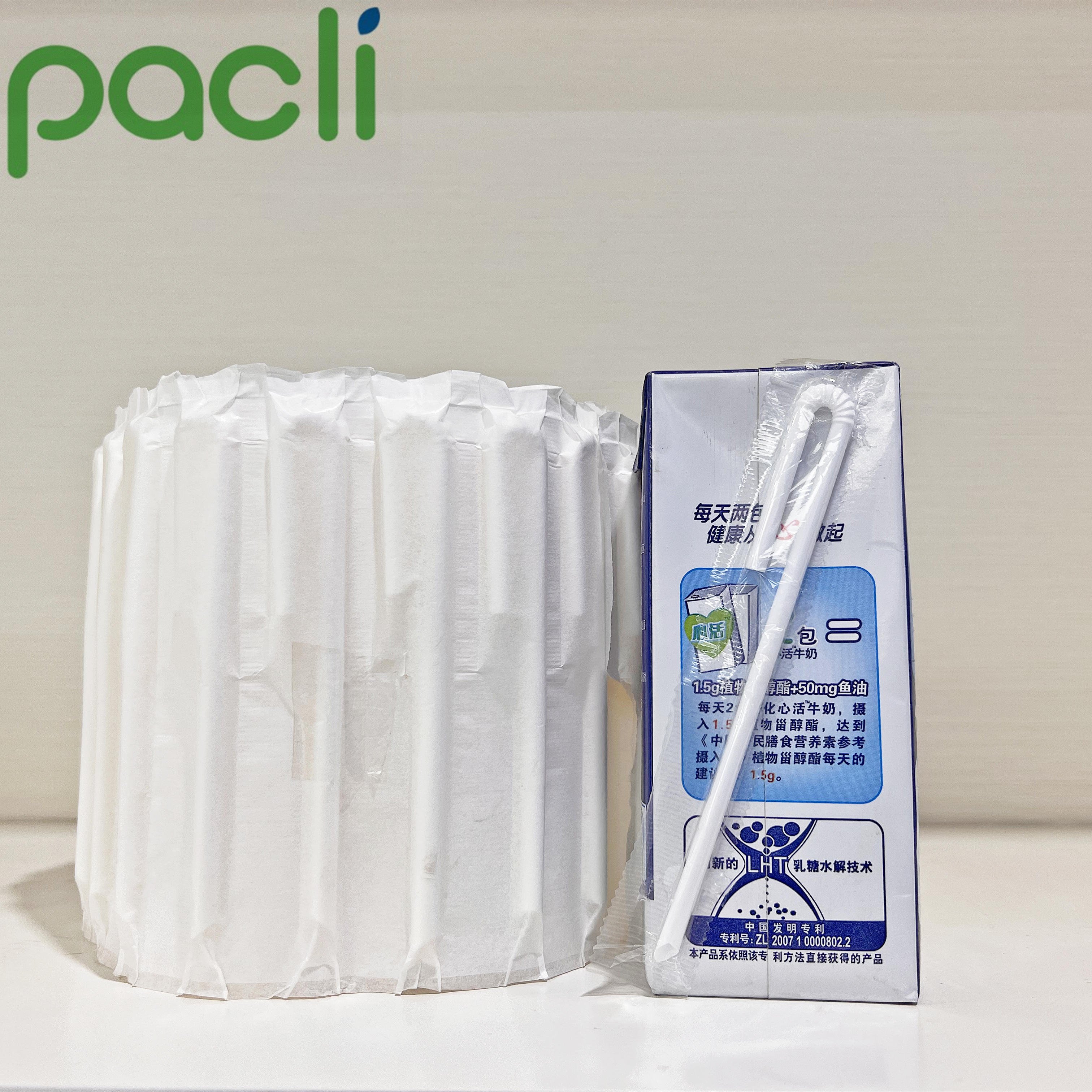 Wholesale Free Samples Bendy U Shape Flexible Bending Paper Straws Row Package For Milk