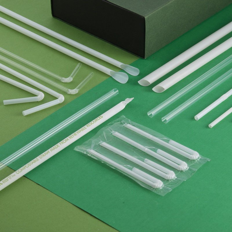 Wholesale Free Samples Bendy U Shape Flexible Bending Paper Straws Row Package For Milk