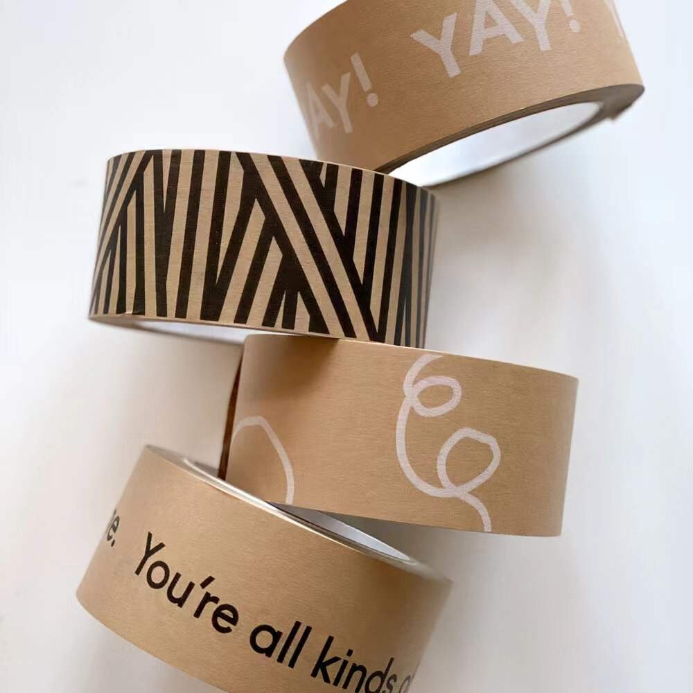 Custom Packing Branded Prime Kraft Paper Parcel Tape With Logo