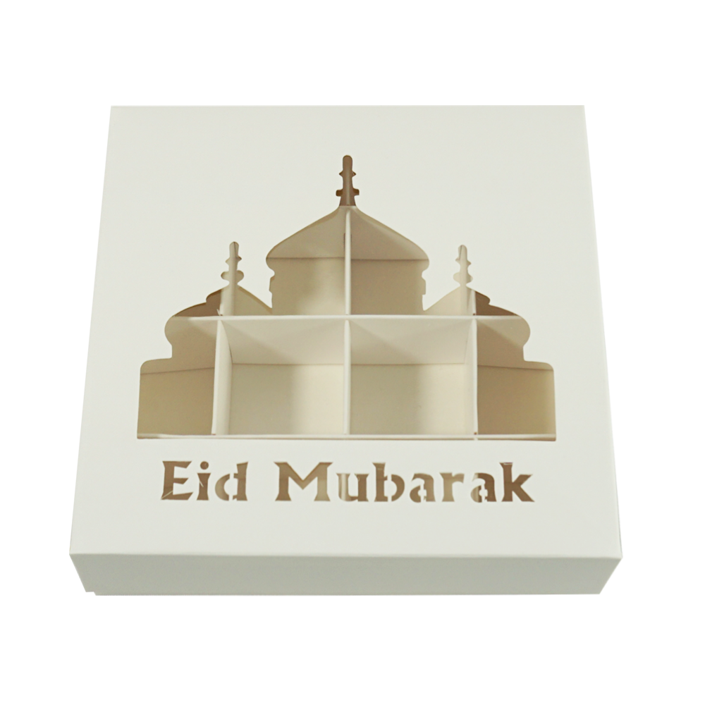 Mubarak empty pick and mix chocolate candy sweet dry fruit nut gift paper favor box with Inserts window