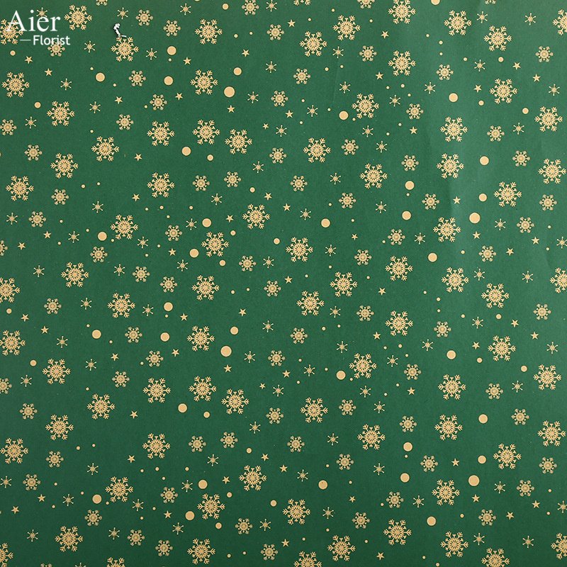 Aierflorist 100g kraft paper Christmas Day Classic gift packaging paper and packing flower bouquet wrapping paper for Christmas