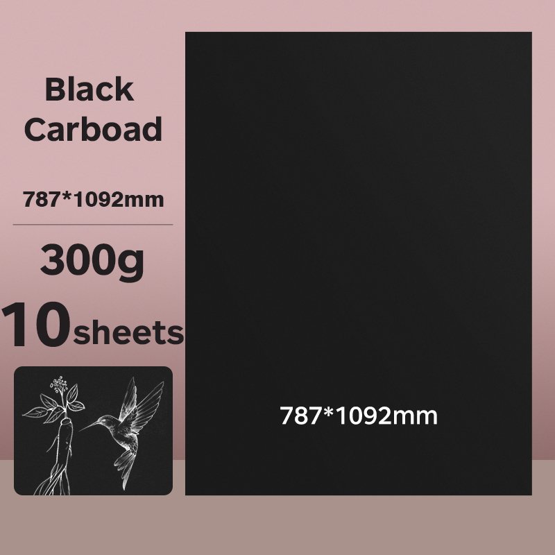 A0 A1 300gsm Black Cardstock Paper Sheets Thick DIY Drawing Cardstock Wholesale 250g Painting Paperboard Black Cardboard Paper